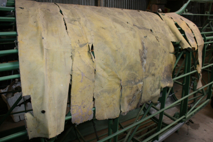 An old remnant of original fabric from and Avro Anson